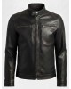 Men’s Premium Black Genuine Leather Biker Jacket – Slim-Fit Cafe Racer Style Men’s Premium Black Genuine Leather Biker Jacket – Slim-Fit Cafe Racer Style