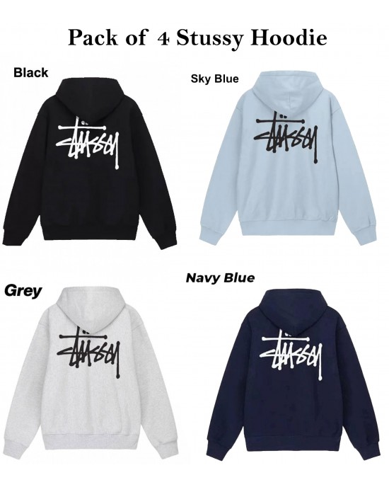 Pack of 4 Stussy Basic Hoodie (Sale) Pack of 4 Stussy Basic Hoodie (Sale)