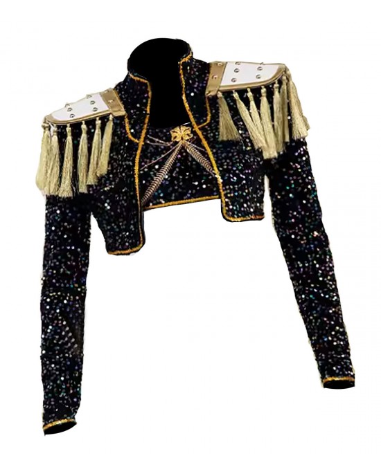 KPop Demon Hunters Mira Black Gold Stage Costume Huntrix KPop Demon Hunters Mira Black Gold Stage Costume Huntrix