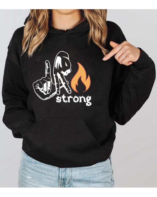 I Stand with Los Angeles Sweatshirt LA Forest Wildfire Strong Hoodie I Stand with Los Angeles Sweatshirt LA Forest Wildfire Strong Hoodie