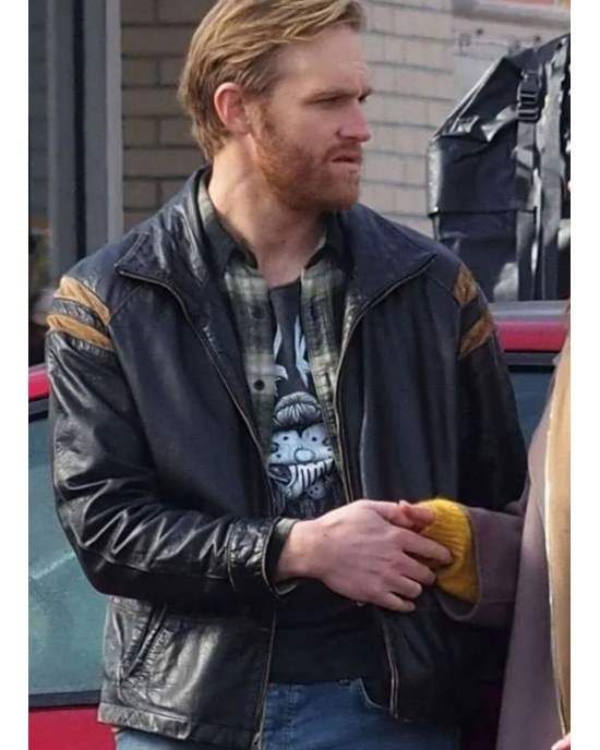 Disclosure Day Wyatt Russell Black Leather Jacket Disclosure Day Wyatt Russell Black Leather Jacket