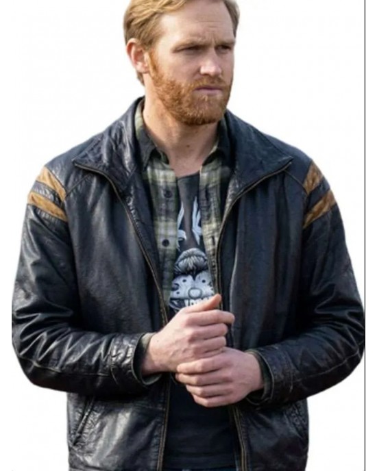 Disclosure Day Wyatt Russell Black Leather Jacket Disclosure Day Wyatt Russell Black Leather Jacket