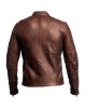Cafe Racer Brown Leather Jacket