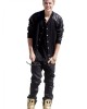 Justin Bieber Wool+Leather Bomber Jackets