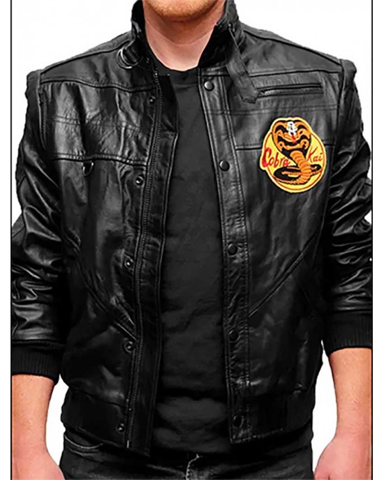 Johnny Lawrence Cobra Kai Black Leather Jacket Johnny Lawrence Cobra Kai Black Leather Jacket