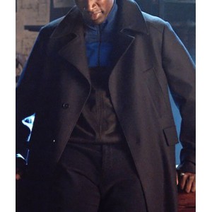 Lupin Omar Sy Black Trench Coat Lupin Omar Sy Black Trench Coat