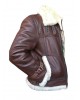 Men Aviator Raf B3 Brown Fur Leather Jacket