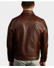 Vintage Style Brown Leather Trucker Jacket Vintage Style Brown Leather Trucker Jacket