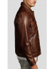 Vintage Style Brown Leather Trucker Jacket Vintage Style Brown Leather Trucker Jacket