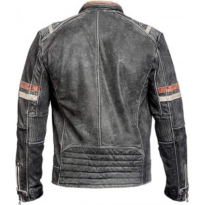Cafe Racer Vintage Motorcycle Leather Jacket Cafe Racer Vintage Motorcycle Leather Jacket