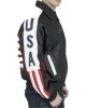 USA American Flag Biker Leather Jacket
