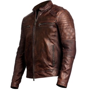 Cafe Racer Brown Leather Jacket Cafe Racer Brown Leather Jacket