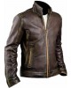 Distressed Leather Bomber Jacket Distressed Leather Bomber Jacket