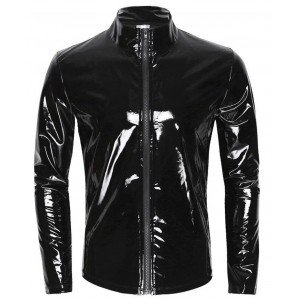 Black Pvc Jacket For Men