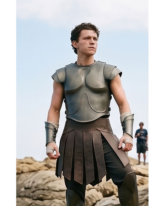 Tom Holland 'The Odyssey' Telemachus Leather Armor Costume Tom Holland 'The Odyssey' Telemachus Leather Armor Costume