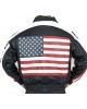 USA American Flag Biker Leather Jacket