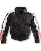 USA American Flag Biker Leather Jacket