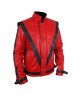 Michael Jackson Thriller Red Leather Jacket