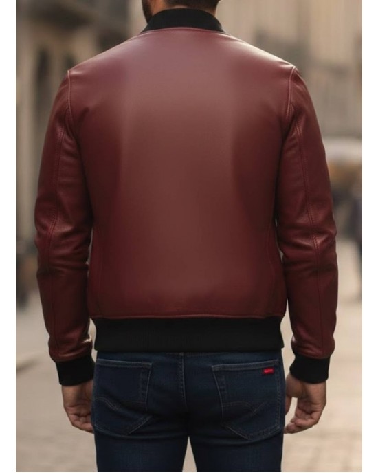 Men’s Premium Red Leather Jacket
