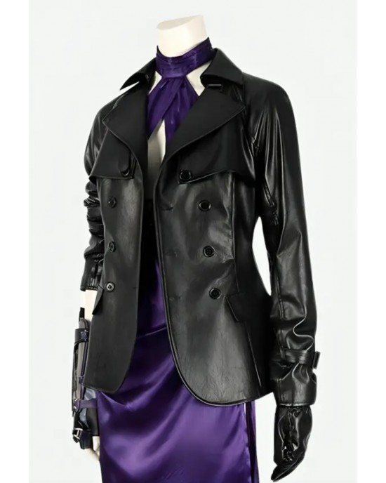 Tekken 8 Nina Williams Black Leather Jacket Tekken 8 Nina Williams Black Leather Jacket