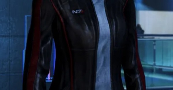 Womens Commander Shepard Black Mass Effect N7 Leather Jacket