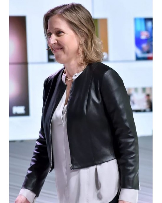 Susan Wojcicki Black Leather Jacket