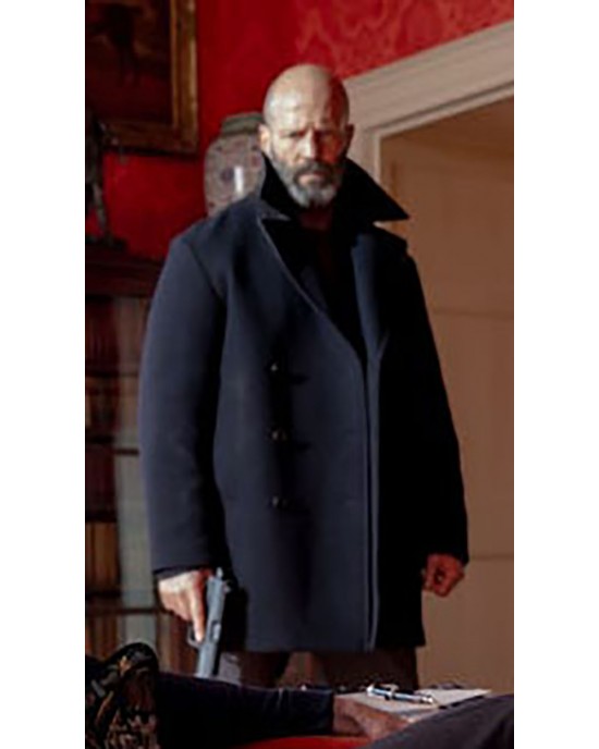 Shelter Jason Statham Mason Black Wool Coat Jacket Shelter Jason Statham Mason Black Wool Coat Jacket
