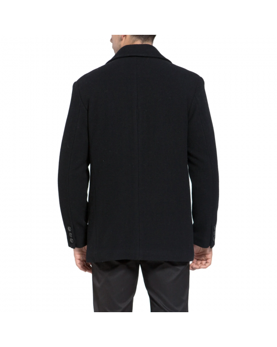 Shelter Jason Statham Mason Black Wool Coat Jacket Shelter Jason Statham Mason Black Wool Coat Jacket