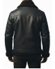 Men’s Midnight Black B-3 Shearling Aviator Bomber Jacket