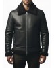 Men’s Midnight Black B-3 Shearling Aviator Bomber Jacket Men’s Midnight Black B-3 Shearling Aviator Bomber Jacket