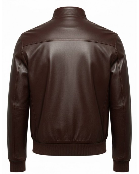 Men’s Essential Brown Faux Leather Jacket