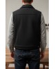 Men’s Black Wool Trucker Vest