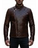 Men's Exotic Crocodile Leather Biker Jacket