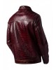 Men’s Embossed Crocodile Leather Jacket Men’s Embossed Crocodile Leather Jacket