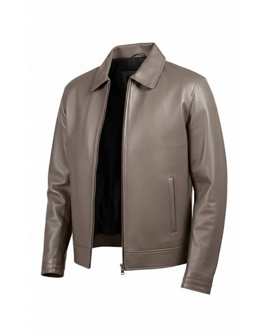 Premium Men’s Brown faux Leather Jacket