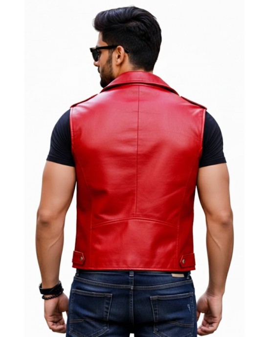 Urban Rogue Crimson Biker Vest