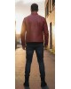 Premium Red Leather Cafe Racer Jacket Premium Red Leather Cafe Racer Jacket