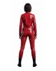 Women’s High-Gloss Red PVC 2-Piece Set