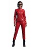 Women’s High-Gloss Red PVC 2-Piece Set Women’s High-Gloss Red PVC 2-Piece Set