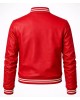 Red Elite Leather Varsity Jacket