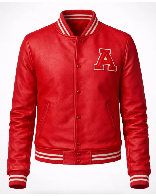 Red Elite Leather Varsity Jacket Red Elite Leather Varsity Jacket