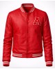 Red Elite Leather Varsity Jacket Red Elite Leather Varsity Jacket
