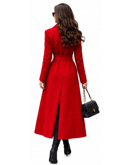 Red Aura Women’s Wool Long Coat Red Aura Women’s Wool Long Coat