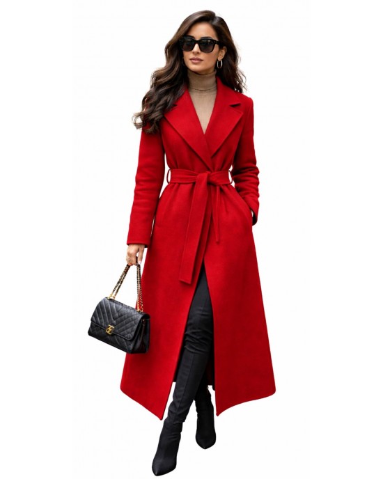 Red Aura Women’s Wool Long Coat Red Aura Women’s Wool Long Coat
