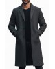 Men’s Classic Grey Wool Overcoat