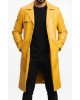  Yellow Leather Long Coat  Men’s 